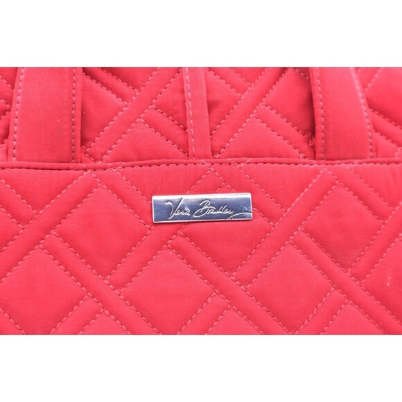 Vera Bradley Red Quilted Hanging Travel Organizer Cosmetic Toiletries Case 11x9" - Picture 2 of 13